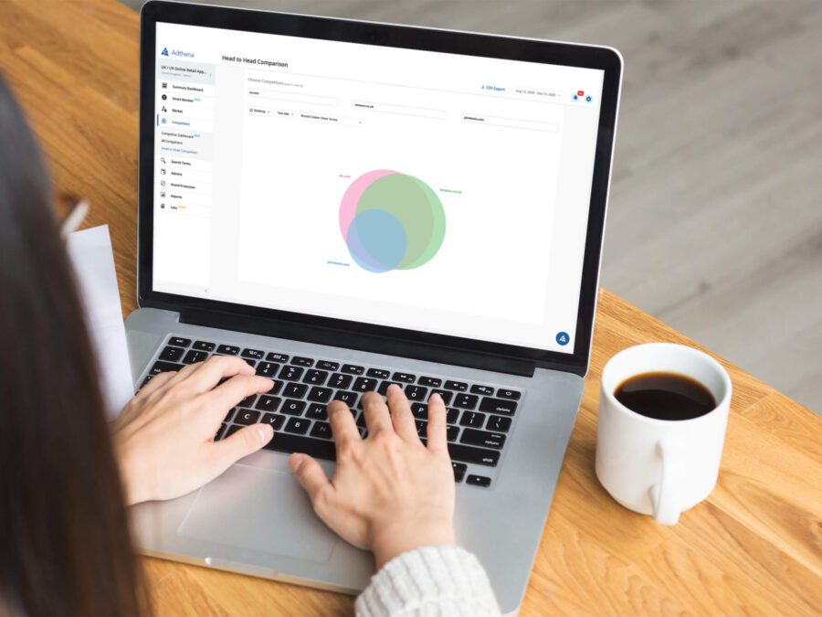 Laptop with graph