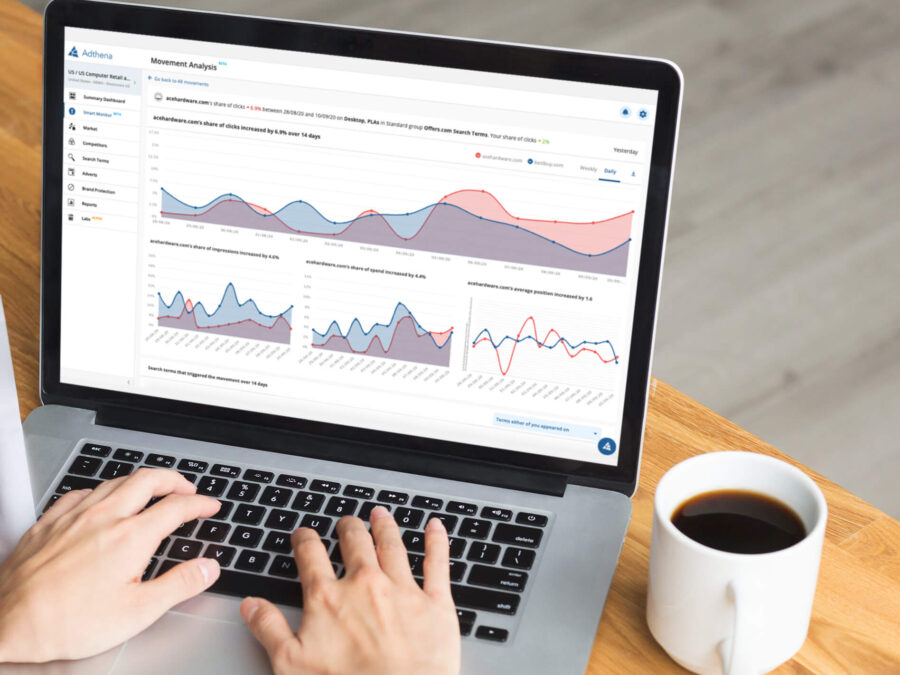 Laptop with graph