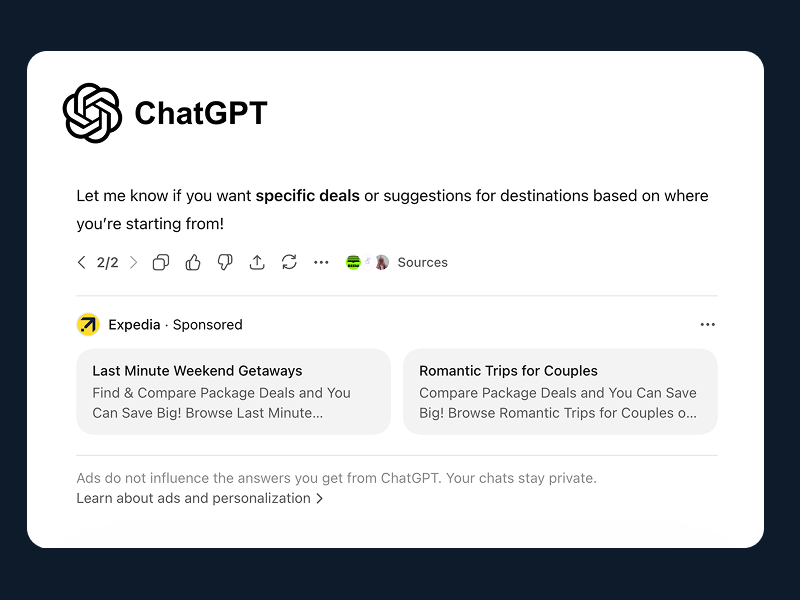 Adthena spotted the first live ChatGPT ad