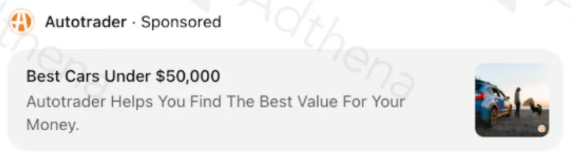 Autotrader ChatGPT Ads Example