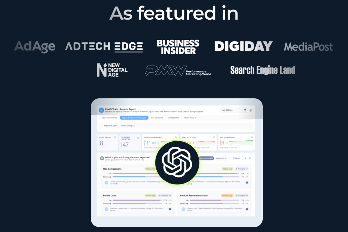 Adthena ChatGPT Ads Intelligence in the press blog image