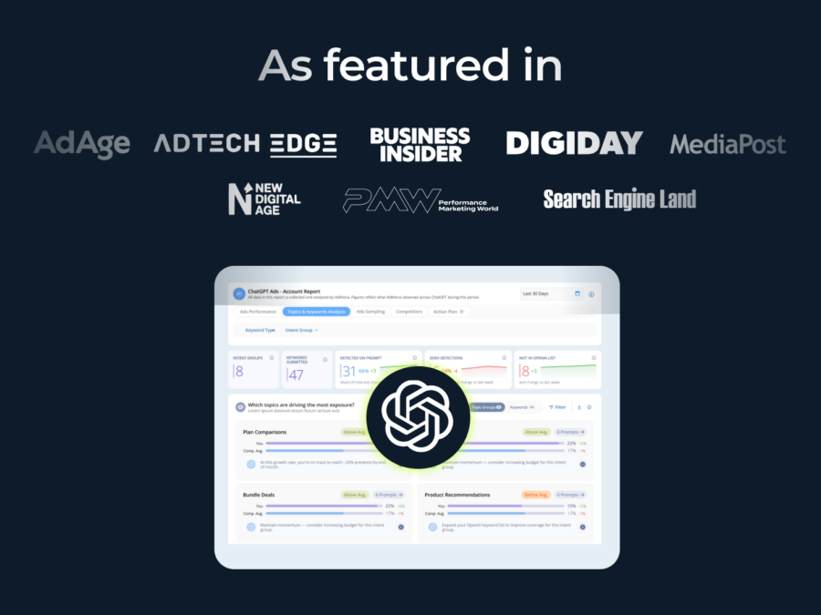 Adthena ChatGPT Ads Intelligence in the press blog image