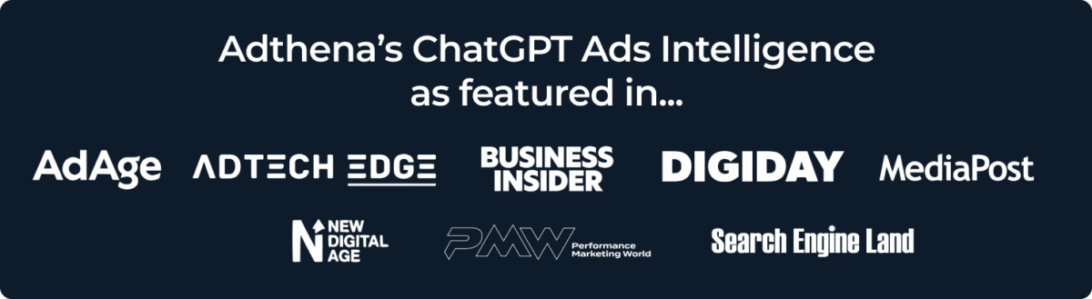 Adthena ChatGPT Ads Intelligence in the press