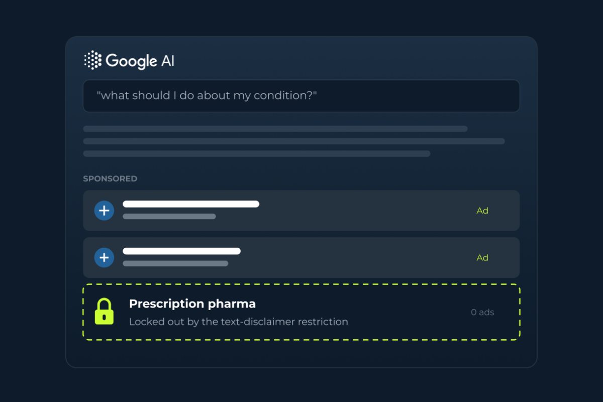 Pharma in Google AI Mode: 50,000 ads served, zero from prescription brands | Adthena