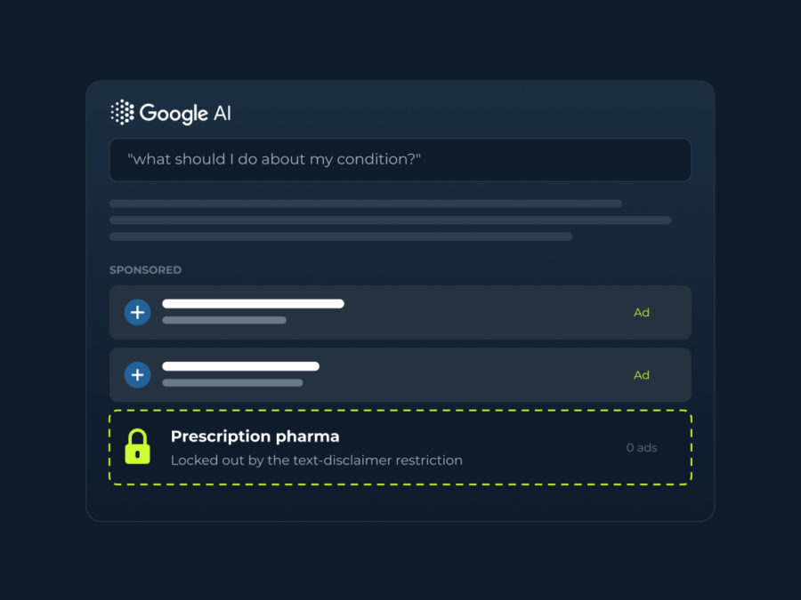 Pharma in Google AI Mode: 50,000 ads served, zero from prescription brands | Adthena